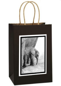 Unique Art Gift Bags featuring wildlife pencil drawings by Clare Van Daele