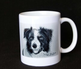 Original wildlife art and custom mug examples by artist Clare Van Daele